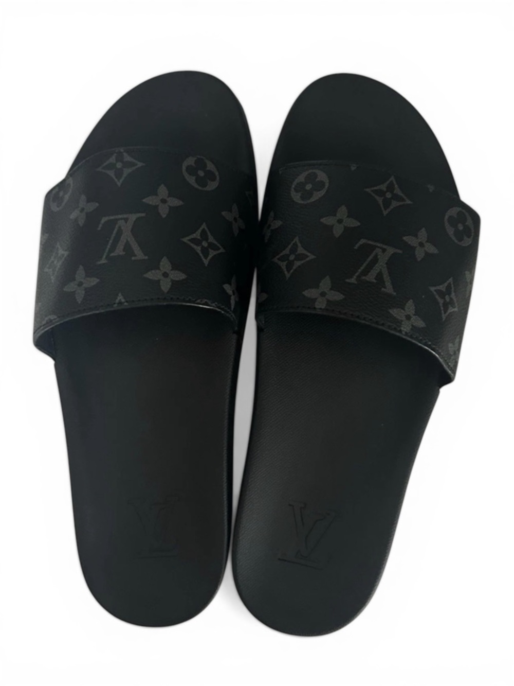 Louis Vuitton Monogram Eclipse Slide Sandals - Black